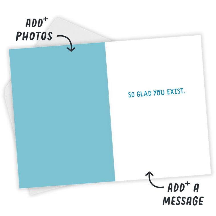 Hallmark Glad You Exist Narwhal Custom Birthday Card