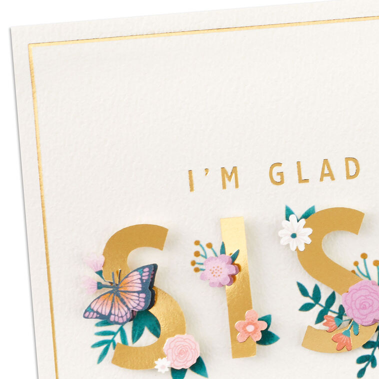 Hallmark Glad You're My Sister Birthday Card For Sister