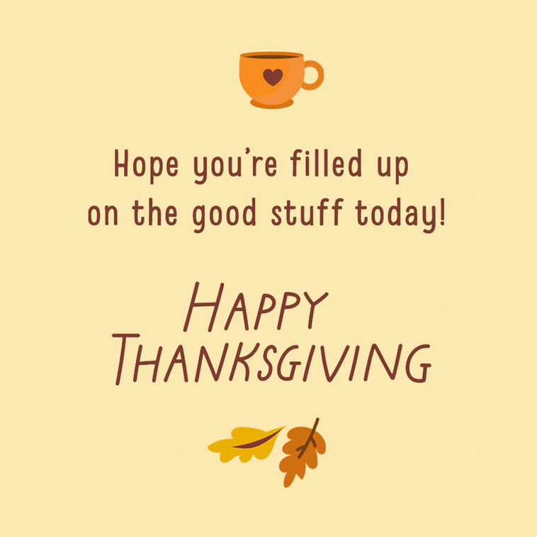 Hallmark Gnome Filled Up With Good Stuff Thanksgiving Card