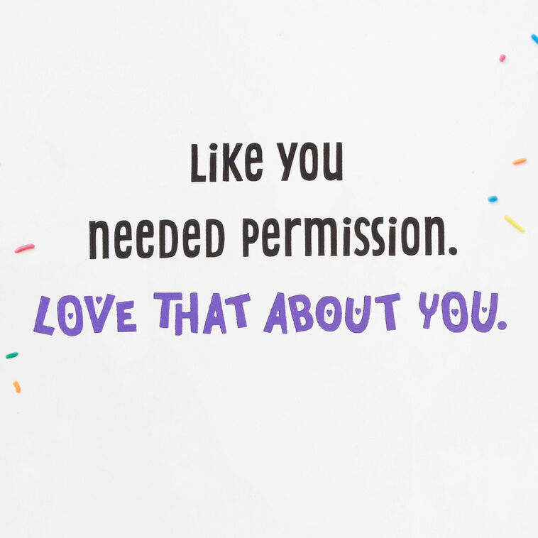 Hallmark Go Over The Top Unicorn Cat 8th Birthday Card With Decal