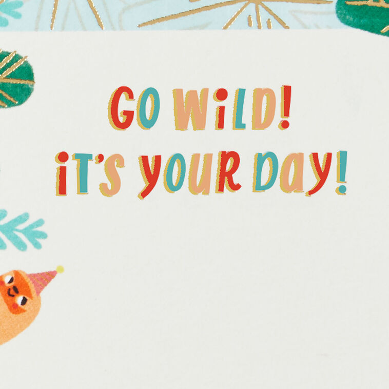 Hallmark Go Wild Jungle Animals 3D Pop-Up Birthday Card For Kids