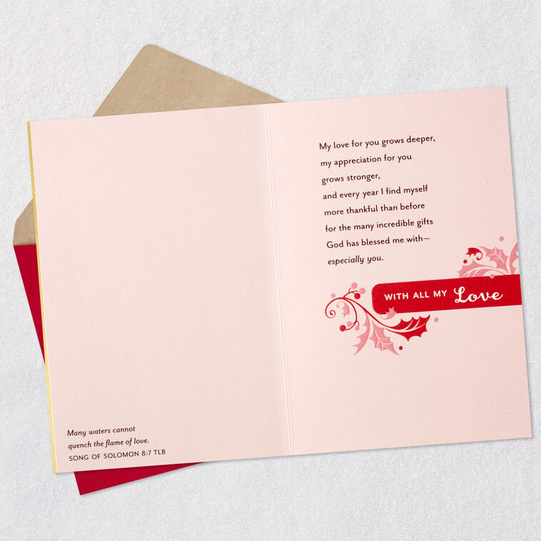 Hallmark God Blessed Me With You Religious Christmas Card For Wife