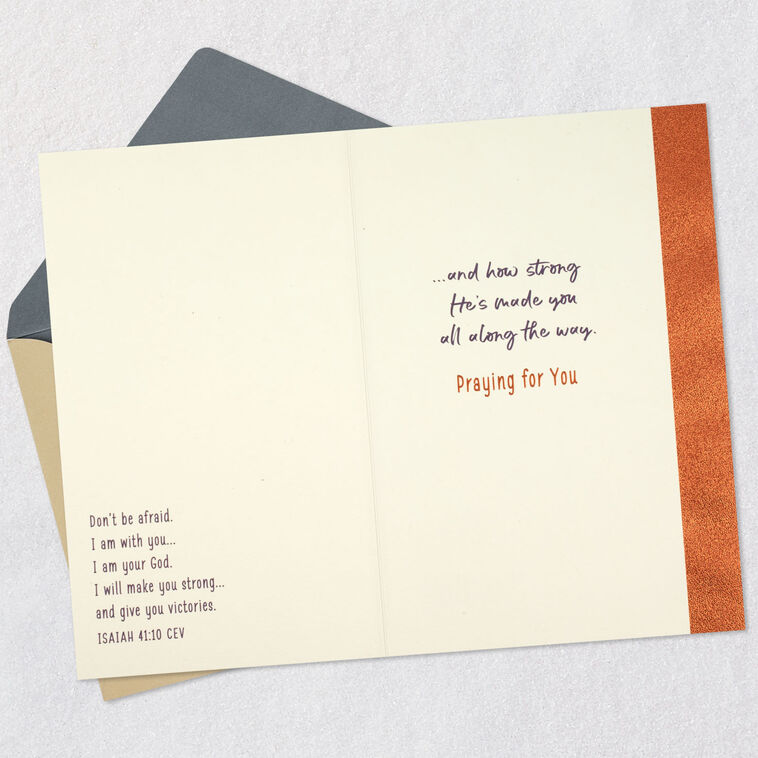 Hallmark God Has Made You Strong Religious Encouragement Card