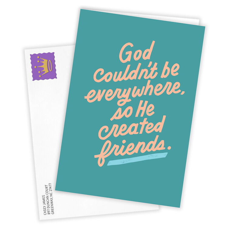 Hallmark God Invented Friends Religious Custom Friendship Card