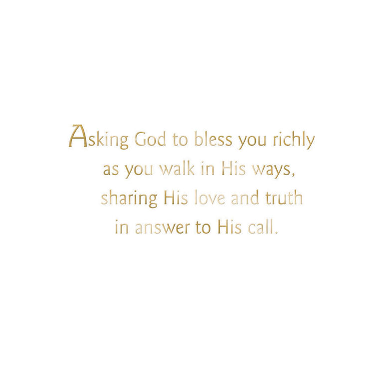 Hallmark God Is With You Ordination Congratulations Card