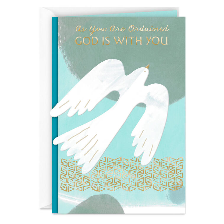 hallmark God Is With You Ordination Congratulations Card