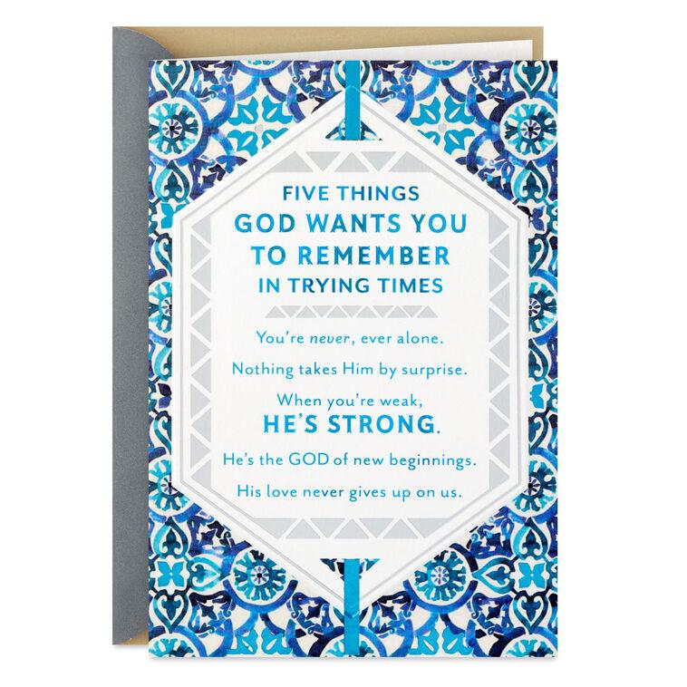 hallmark God Is Your Strength Religious Encouragement Card