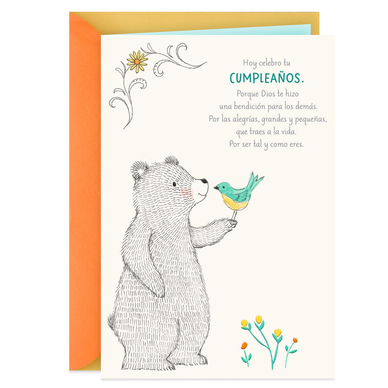 hallmark God Made You a Blessing Spanish-Language Birthday Card