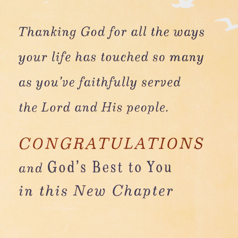 Hallmark God's Best To You Religious Retirement Card For Pastor
