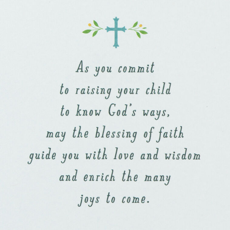 Hallmark God's Blessings On Your Sweet Baby Religious Baptism Card