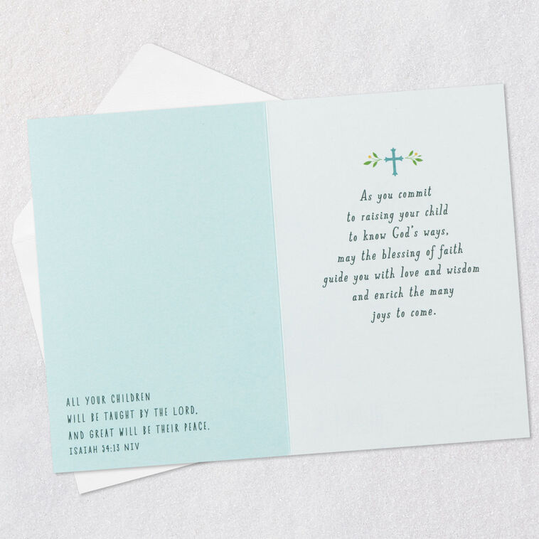 Hallmark God's Blessings On Your Sweet Baby Religious Baptism Card