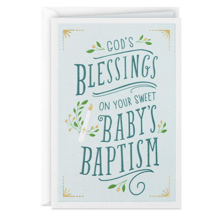 hallmark God's Blessings on Your Sweet Baby Religious Baptism Card