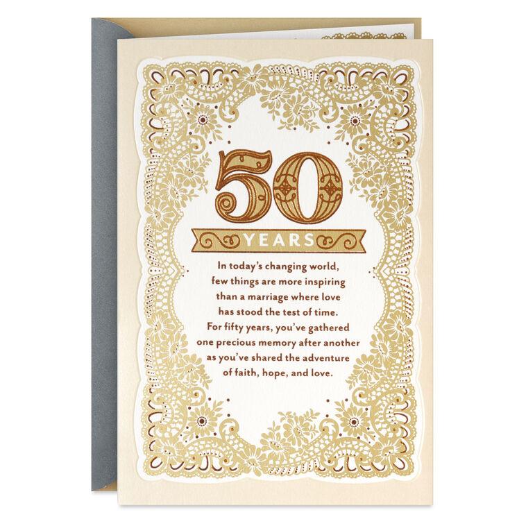 hallmark God's Gift of Enduring Love Religious 50th Anniversary Card for Couple