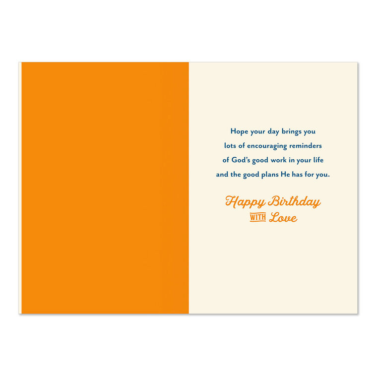 Hallmark God's Good Work In Your Life Religious Birthday Card For Grandson