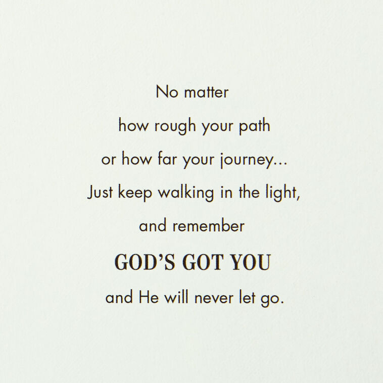 Hallmark God's Got You Religious Encouragement Card With Bookmark