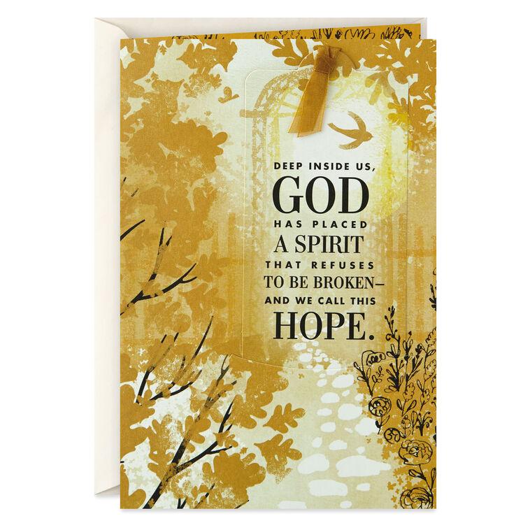 hallmark God's Got You Religious Encouragement Card With Bookmark