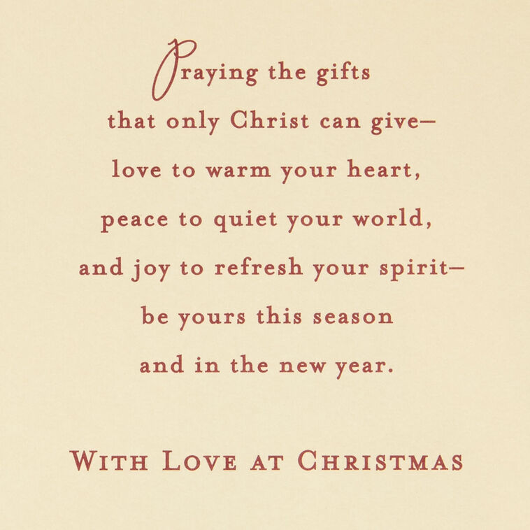 Hallmark God's Many Gifts Religious Christmas Card For Parents