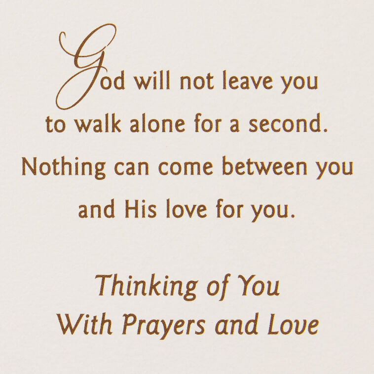 Hallmark God Will Not Leave You Alone Religious Encouragement Card