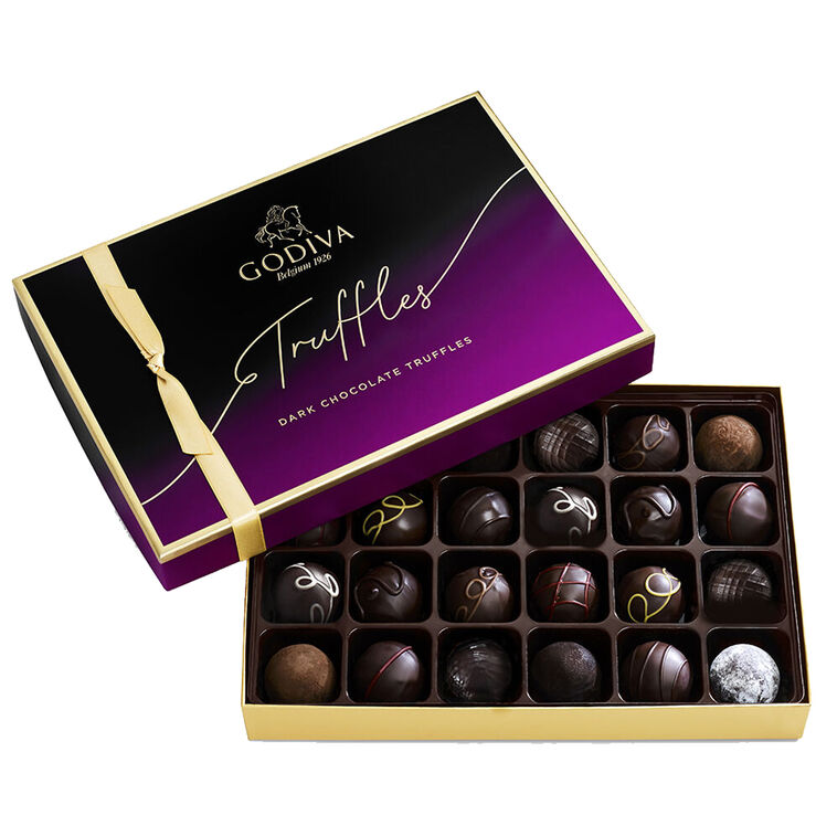 hallmark Godiva Assorted Signature Dark Chocolate Truffles Gift Box 24 Pieces