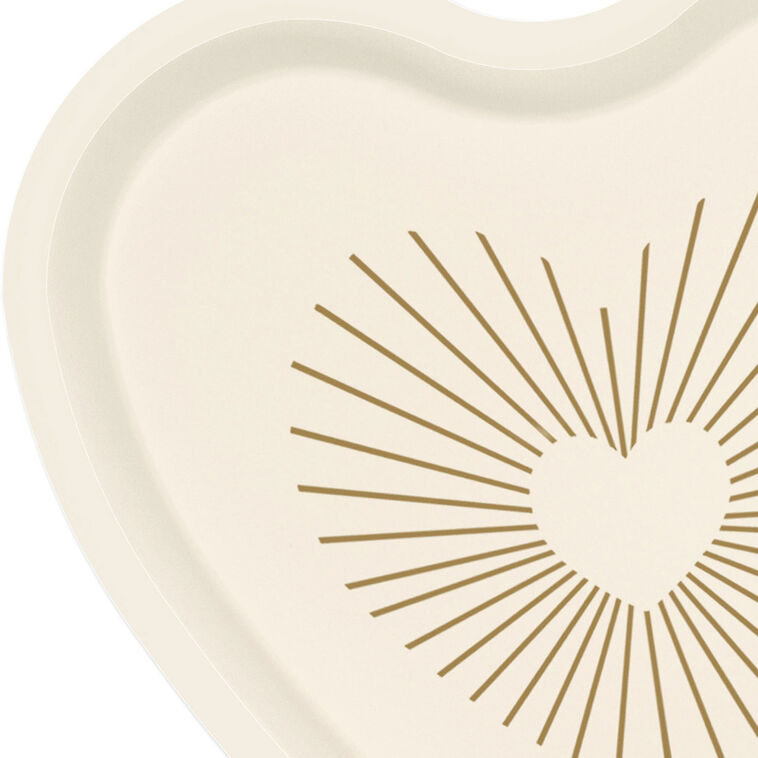 Hallmark Gold And Ivory Heart-Shaped Dessert Plates Set Of 8