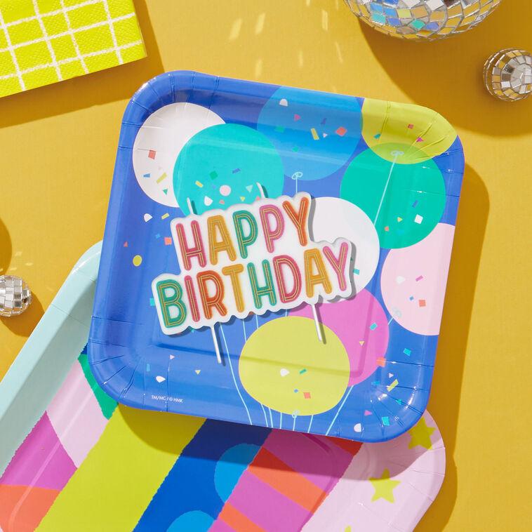 Hallmark Gold And Pastel Lettering Happy Birthday Candle