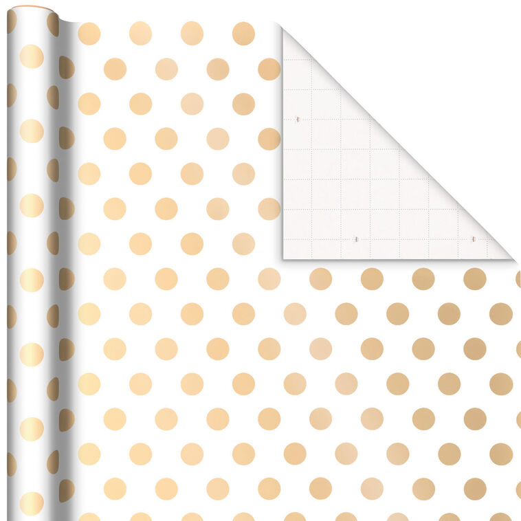 Hallmark Gold And White 3-Pack Wrapping Paper 105 Sq. Ft. Total