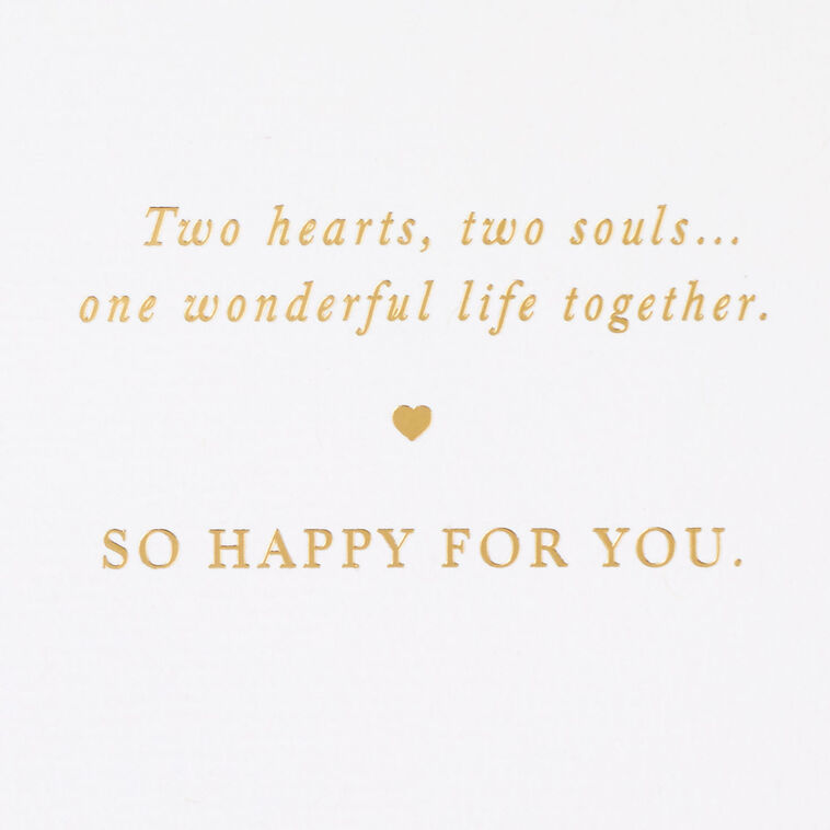Hallmark Gold Floral Heart Congratulations Wedding Card
