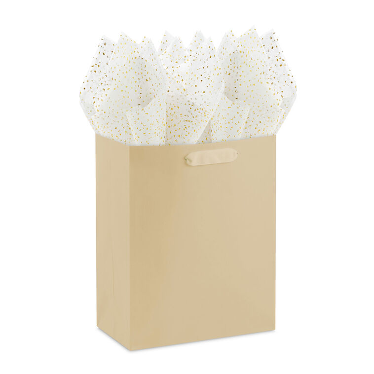 Hallmark Gold Foil Flecks On White Tissue Paper 4 Sheets