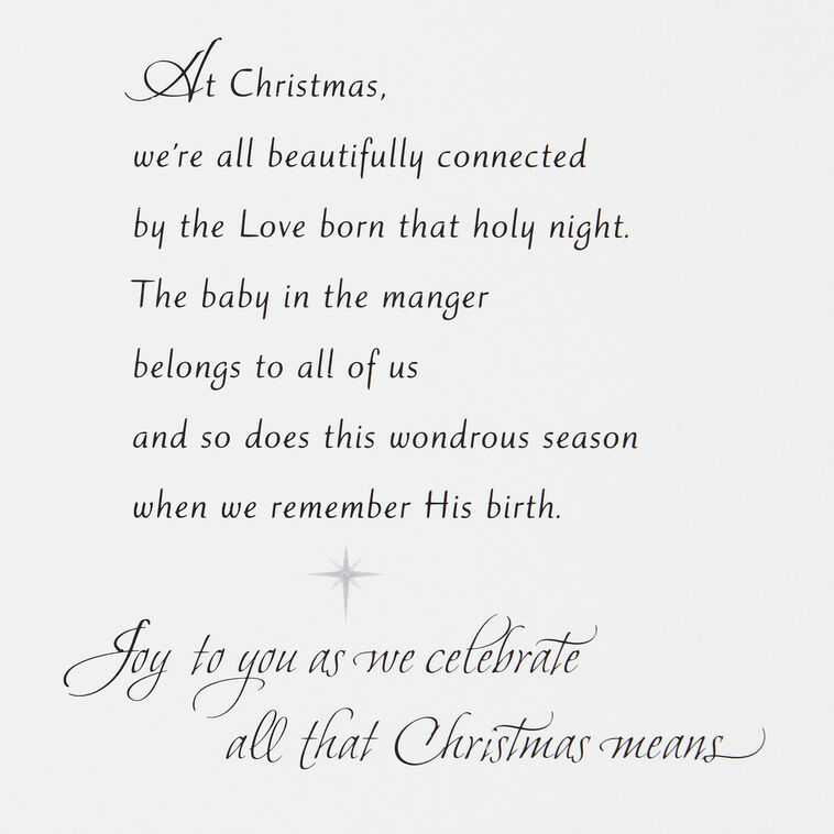Hallmark Gold Foil Nativity Boxed Christmas Cards Pack Of 16