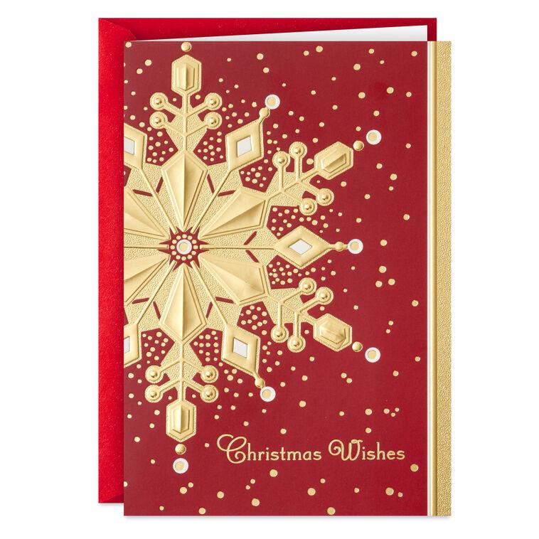 Hallmark Gold Foil Snowflake Boxed Christmas Cards Pack Of 40