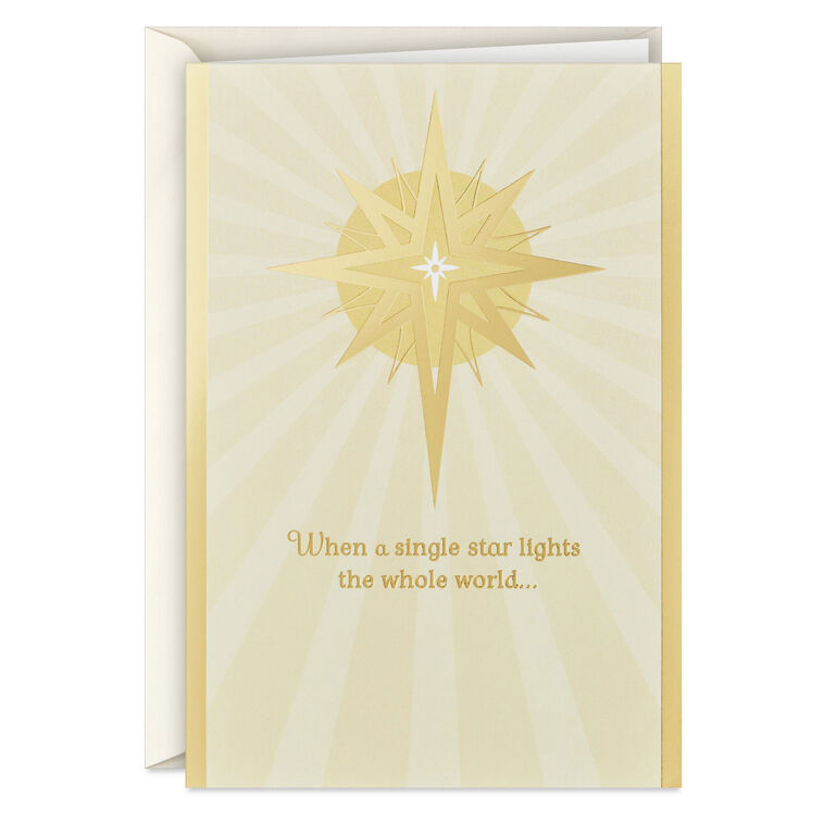 Hallmark Gold Foil Star Boxed Christmas Cards Pack Of 40