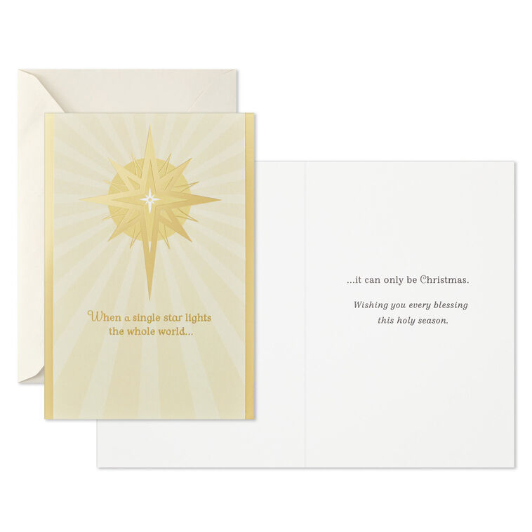 Hallmark Gold Foil Star Boxed Christmas Cards Pack Of 40