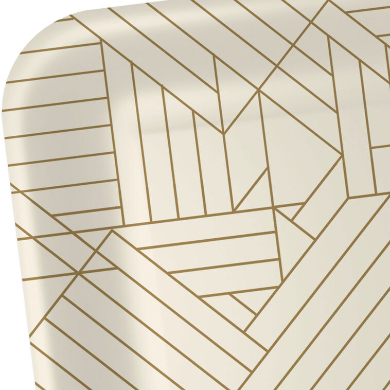 Hallmark Gold Geometric On Ivory Dinner Plates Pack Of 8