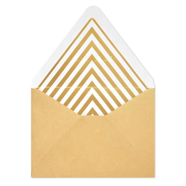 Hallmark Gold Metallic Designed Envelopes Pack Of 10