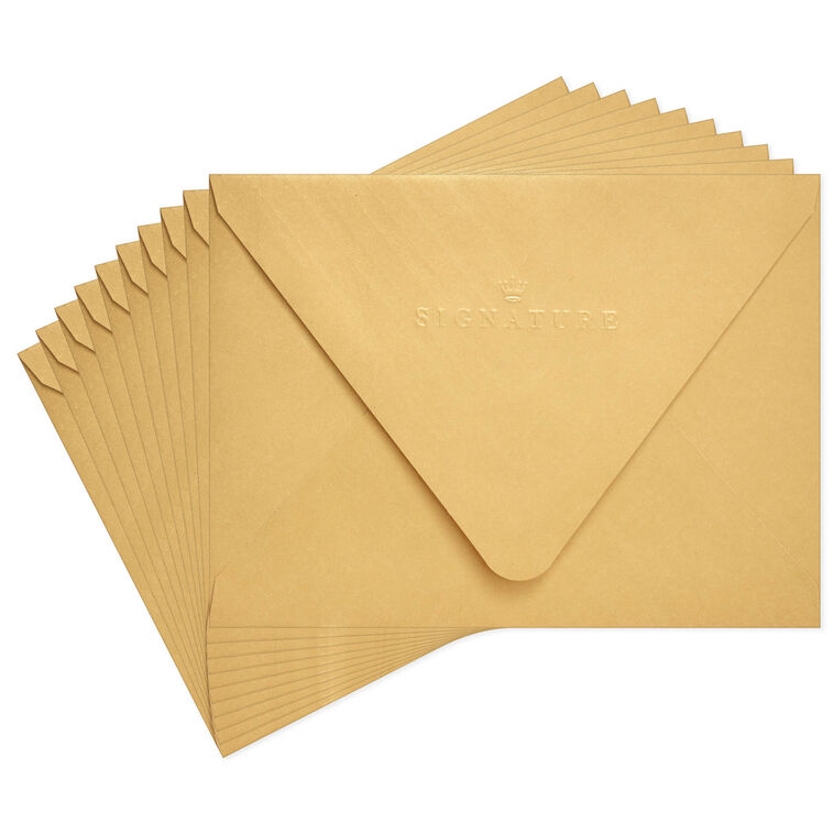 hallmark Gold Metallic Designed Envelopes Pack of 10