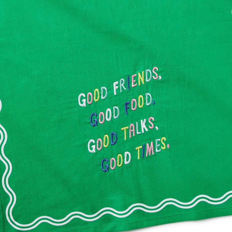 Hallmark Good Friends Food Talks And Times Tea Towel 18x26