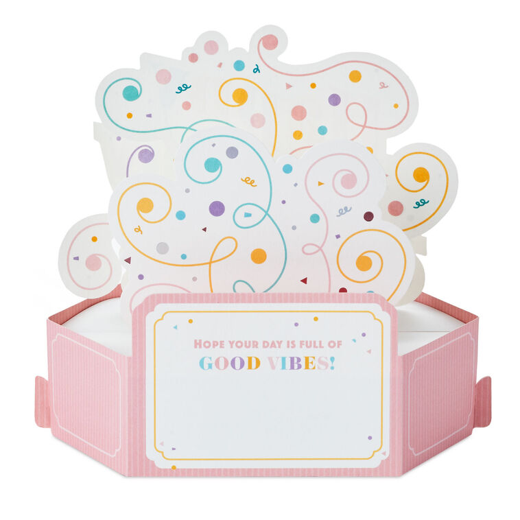 Hallmark Good Vibes Confetti 3D Pop-Up Birthday Card