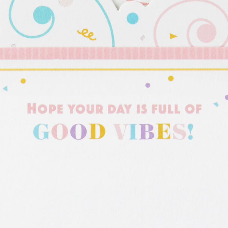 Hallmark Good Vibes Confetti 3D Pop-Up Birthday Card