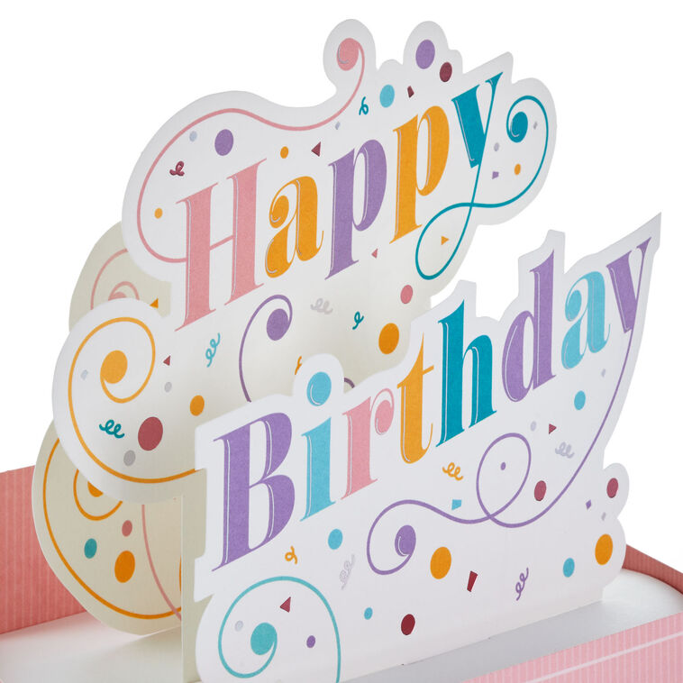 Hallmark Good Vibes Confetti 3D Pop-Up Birthday Card