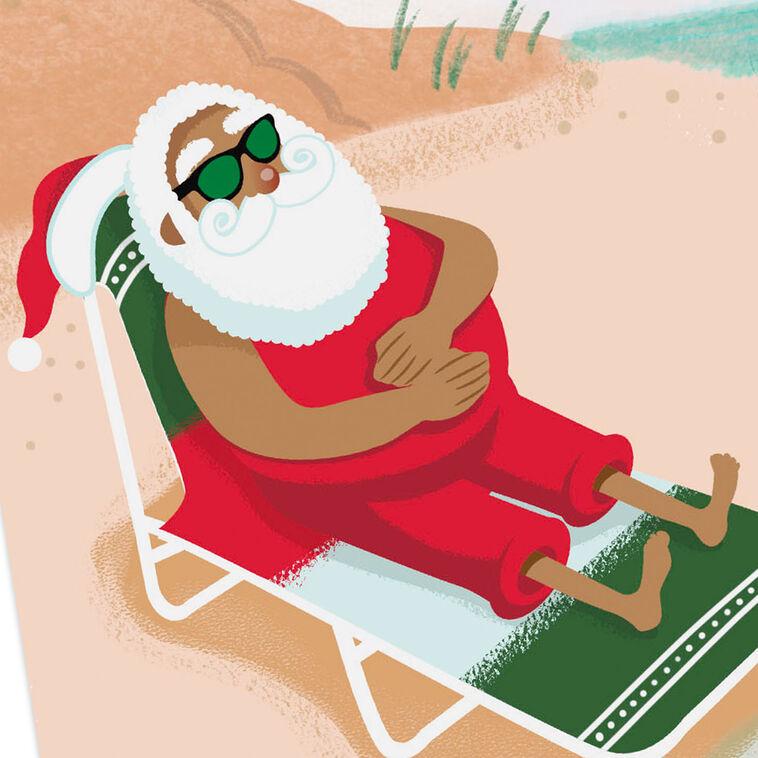 Hallmark Good Vibes Santa On The Beach Christmas Card