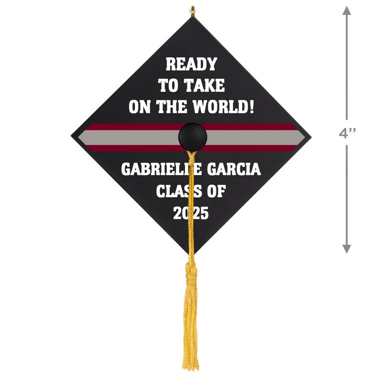 Hallmark Graduation Cap Personalized Ornament Custom Text