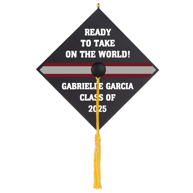 hallmark Graduation Cap Personalized Ornament Custom Text
