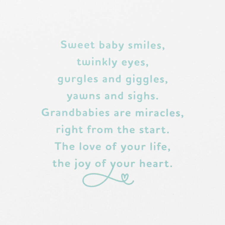 Hallmark Grandbabies Are Miracles New Baby Card For Grandparents