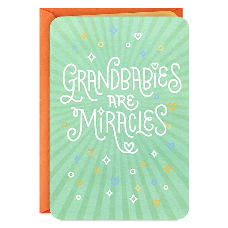 hallmark Grandbabies Are Miracles New Baby Card for Grandparents