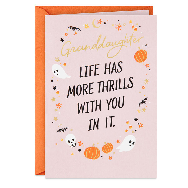 hallmark Granddaughter Life Has More Thrills With You Halloween Card