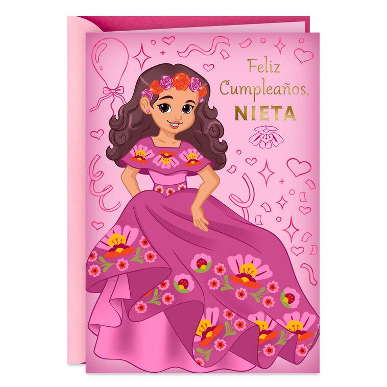 hallmark Granddaughter You're a Princess Spanish-Language Card With Coloring Page