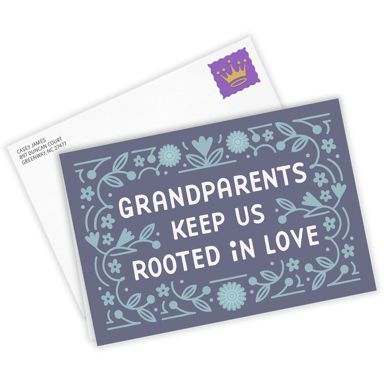 Hallmark Grandparents Keep Us Rooted In Love Custom Card