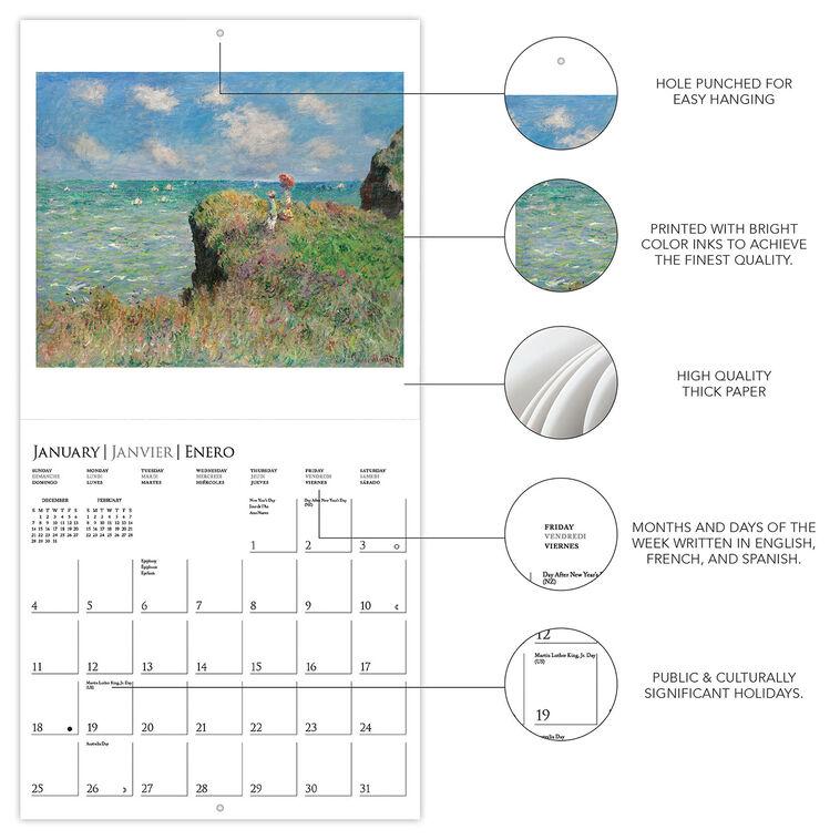 Hallmark Graphique 2026 Claude Monet 16-Month Calendar
