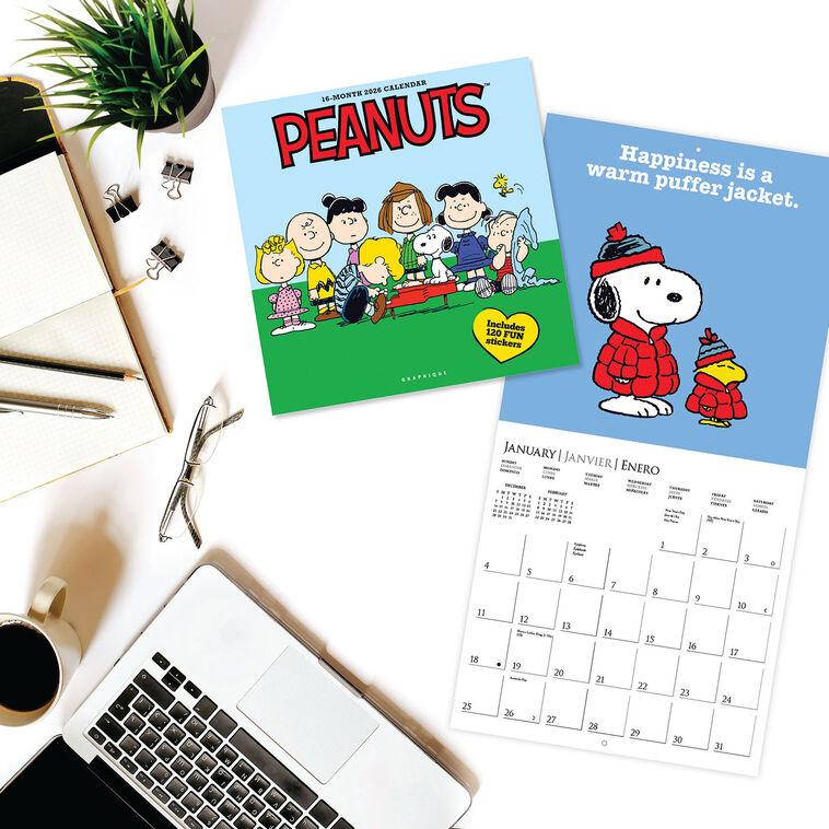 Hallmark Graphique 2026 Peanuts Happiness Is 16-Month Calendar
