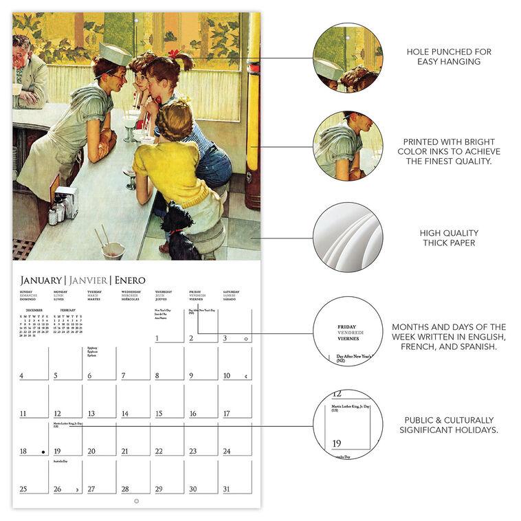 Hallmark Graphique The Saturday Evening Post 16-Month 2026 Calendar
